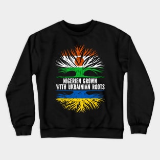 Nigerien Grown with Ukrainian Roots Flag Crewneck Sweatshirt